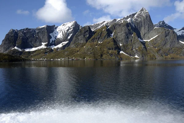 Lofoten Sobre Naturaleza Paisaje Fondo —  Fotos de Stock