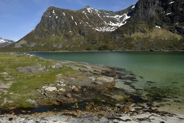 Lofoten Sobre Naturaleza Paisaje Fondo —  Fotos de Stock