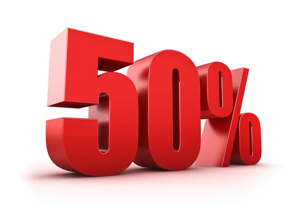 Rendering Fifty Percent Symbol — Stock Photo, Image