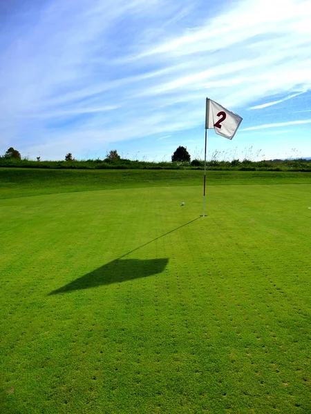 Soliga Intryck Golfbanan — Stockfoto