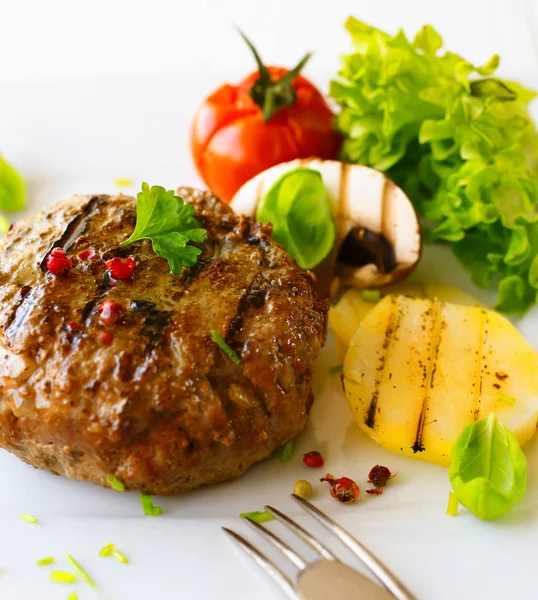 Healthy Grilled Patty Vegetable Close Shot — Stock Photo, Image