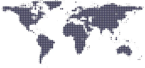 Mapa Del Mundo Cuadrícula Puntos Dinámicos — Foto de Stock