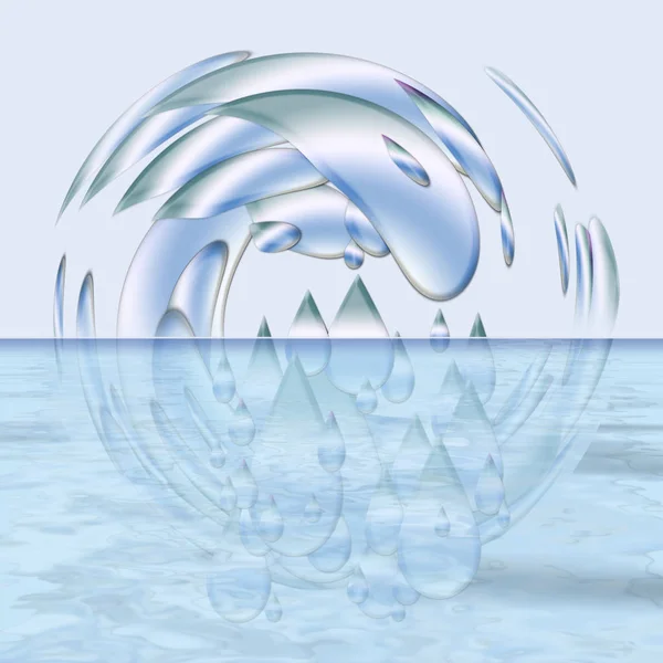 Абстрактний Фон Хвилями Водою — стокове фото
