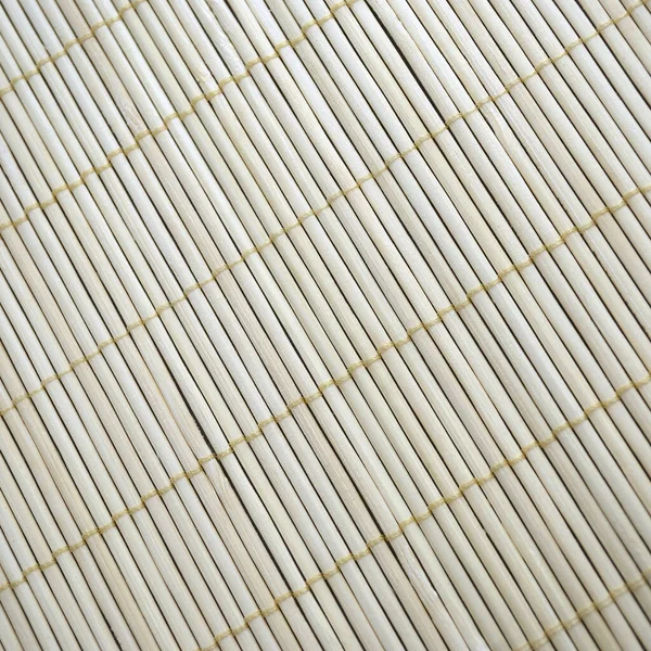 Close Textured Bamboo Mat String Binding Organic Background — Stock Photo, Image