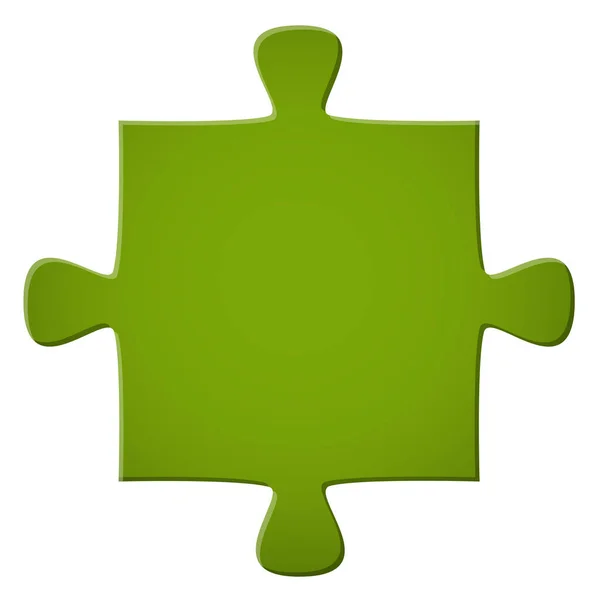 緑のパズルのベクトル図です — ストック写真