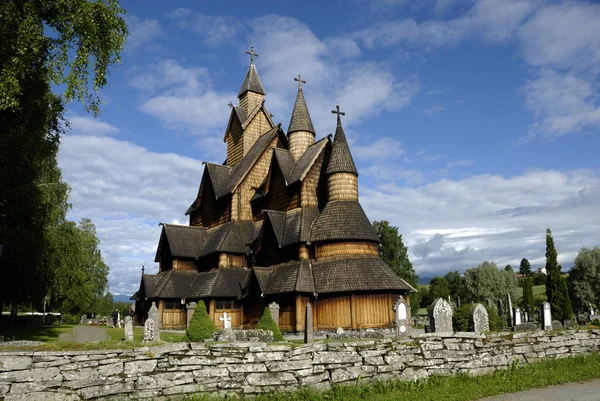 Heddal Stave Church Notodden Telemark Norway — Foto de Stock