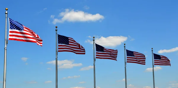 American Flag Wind — Stock Photo, Image