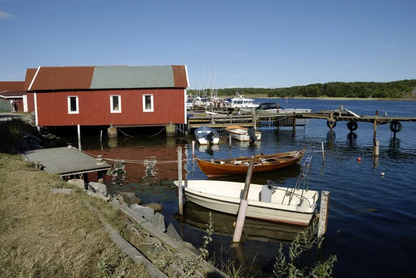 Natur Resor Sverige Sjön Skandinavien Spegling Tystnad Turism Shore Miljö — Stockfoto