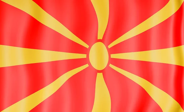 Bandera Macedonia Bandera Del País — Foto de Stock