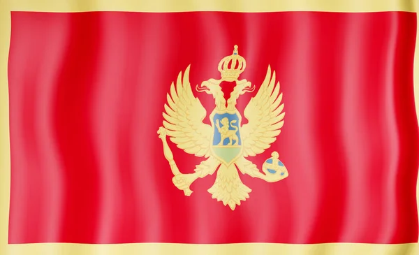 Vlag Montenegro Nationale Vlag — Stockfoto