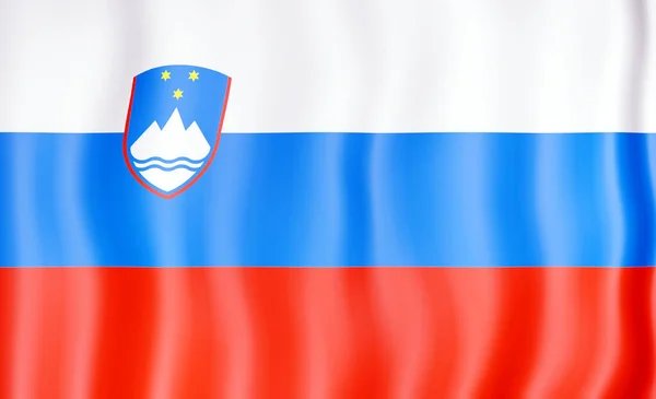 Σημαία Σλοβένια Εθνική Σημαία Χώρας — Φωτογραφία Αρχείου