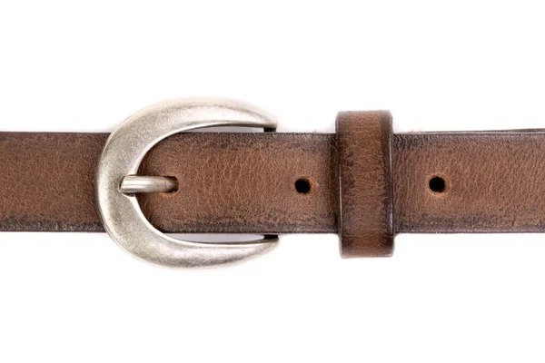 Cinturón Cuero Para Mujer Con Cierre Hebilla Metal —  Fotos de Stock