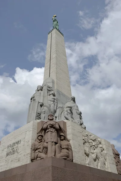 Vrijheid Monument Riga Latvia — Stockfoto