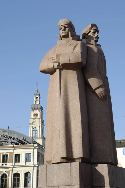Monument Riga Latvia Beschermen — Stockfoto