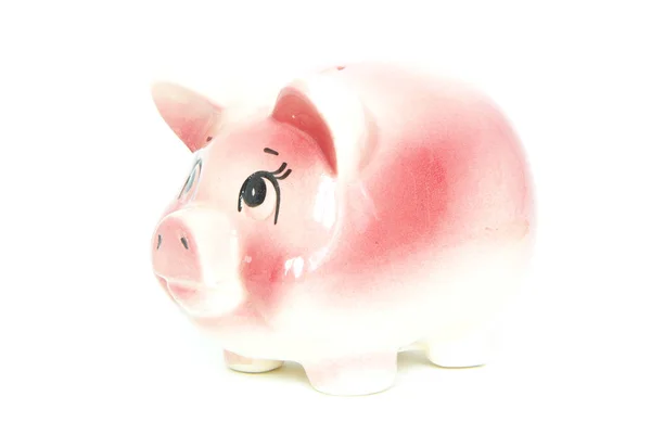 Piggy Bank Isolated White — Stock Photo, Image