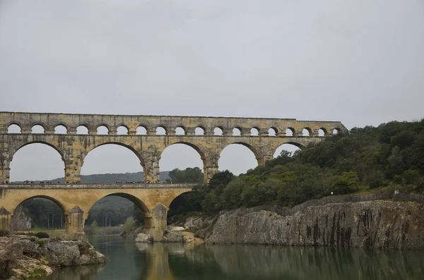 Υδραγωγείο Pont Gard Provence — Φωτογραφία Αρχείου