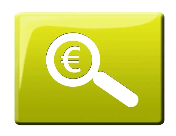 Euro Signo Botón Ilustración — Foto de Stock