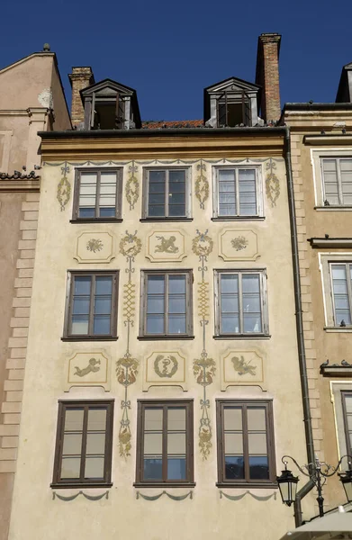 Casa Fachada Praça Serra Guerra Poland — Fotografia de Stock