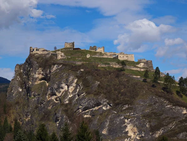 Vista Panorâmica Majestosa Arquitetura Medieval Castelo — Fotografia de Stock