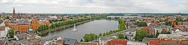 Panoramiczny Widok Schwerin Główne Miasto Mecklenburg Vorpommern Niemcy — Zdjęcie stockowe