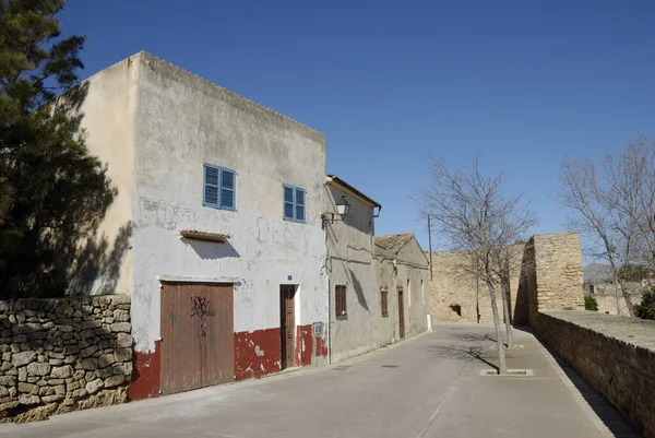 Casas Cidade Velha Alcudia Mallorca Spain — Fotografia de Stock