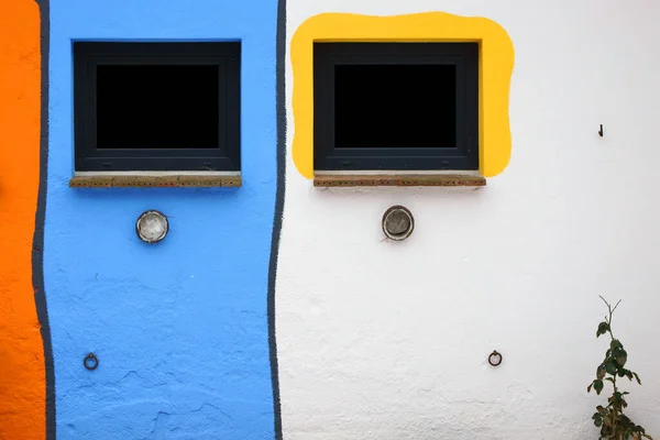 Fotografia Uma Fachada Colorida Casa Pintada — Fotografia de Stock