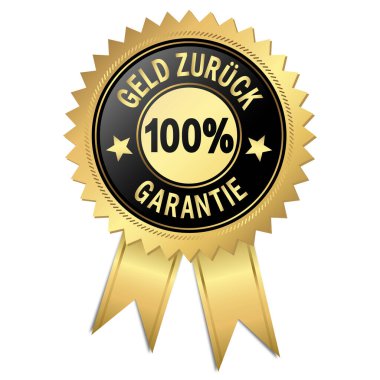 seal - 100% money back guarantee clipart