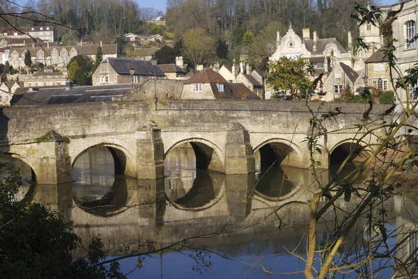 Town Bridge River Bradford Avon England — Stock Photo, Image