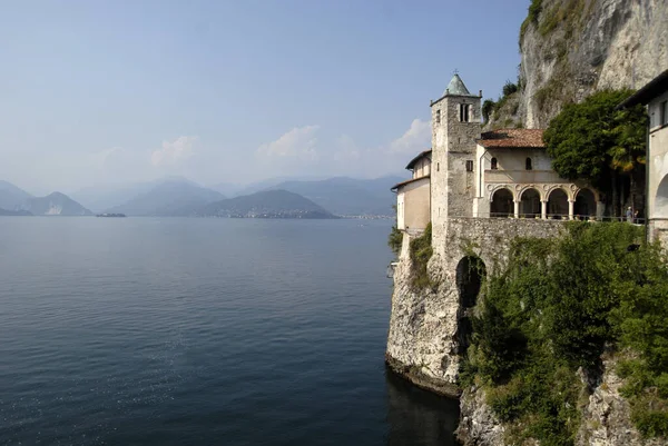 Eremitage Santa Caterina Den Italienska Östra Stranden Sjön Maggiore — Stockfoto