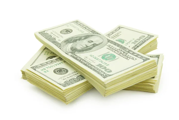Lot Money Isolated White Background — Stock Photo, Image