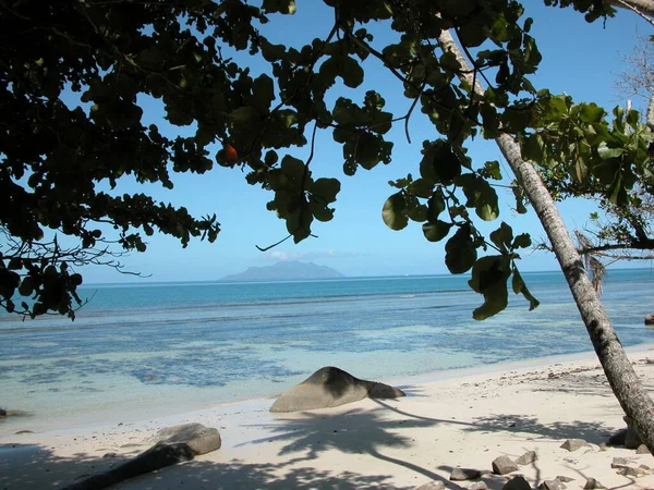 Eenzaam Strand Seychellen Seychellen — Stockfoto