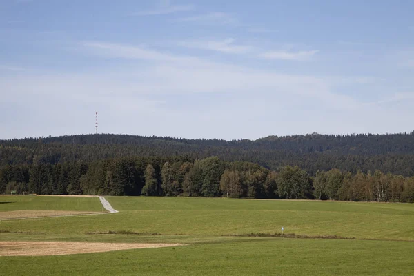 Waldstein Topp Fichtelgebirge Med Vattenreserv — Stockfoto