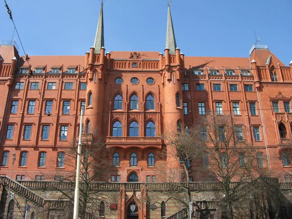 Das Rote Rathaus Szczecin — Stockfoto