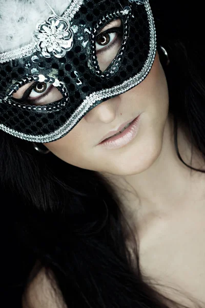 Bella Donna Con Maschera — Foto Stock