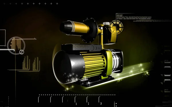 Ilustración Digital Bomba Presión Fondo Color —  Fotos de Stock