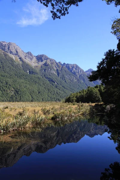 Nya Zeeland Spegelsjö — Stockfoto