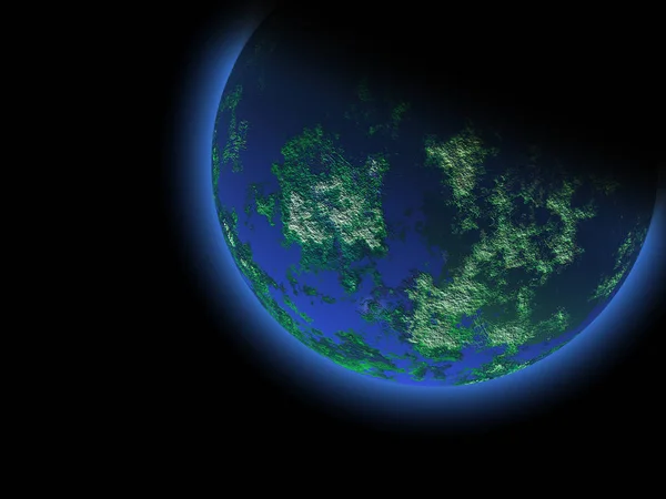 宇宙の3Dイラストの中の惑星地球 — ストック写真