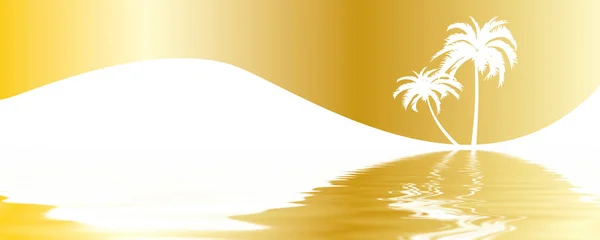 Wektor Ilustracja Palmy Zachodzie Słońca — Zdjęcie stockowe
