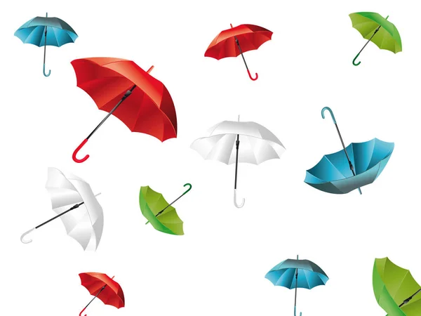 Umbrella Protection Icon Set — Stock Photo, Image