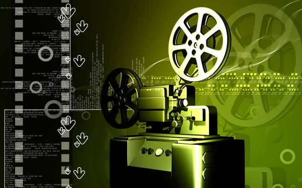 Digitale Illustratie Van Een Vintage Projector — Stockfoto