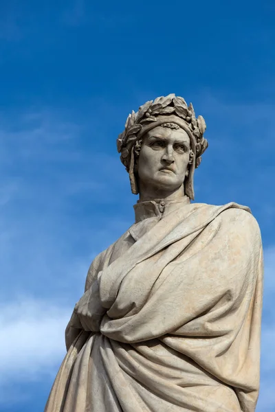 Beroemde Dichter Dante Alighieri Piazza Santa Croce Florence Italië — Stockfoto