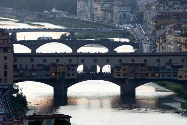 Ponte Vecchio Florencja Toskania Włochy — Zdjęcie stockowe