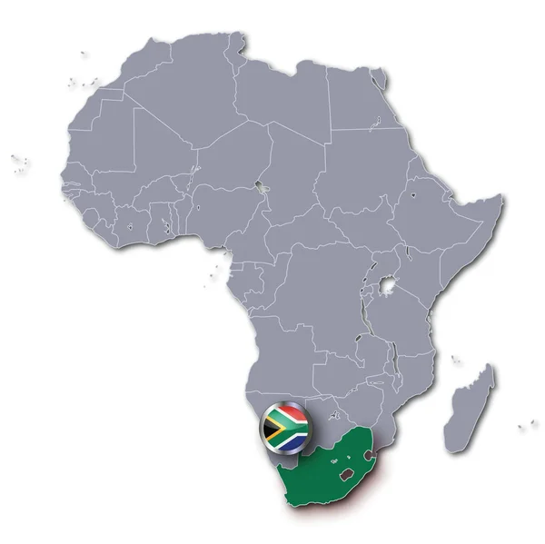 África Sul Mapa África Sul — Fotografia de Stock