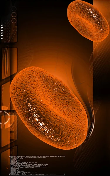 Ilustración Digital Las Células Sanguíneas Color —  Fotos de Stock
