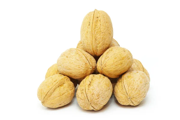 Fresh Walnuts Isolated White Background — Stock Photo, Image