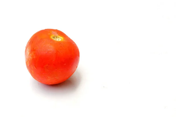 Dojrzałe Czerwone Pomidory Izolowane Białym Tle — Zdjęcie stockowe