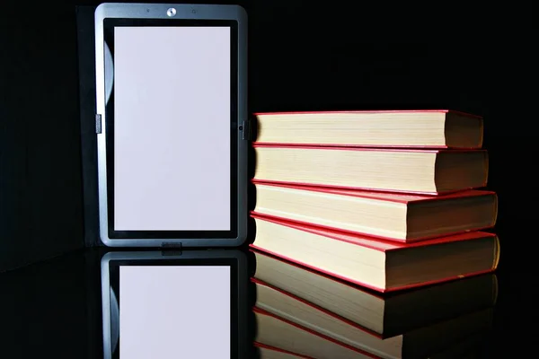 Tablet Ebook Tabletpc Libri — Foto Stock