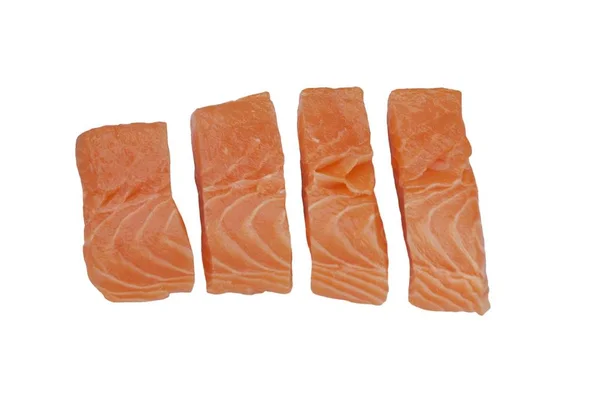 Salmon Raw Filleted Portioned — ストック写真