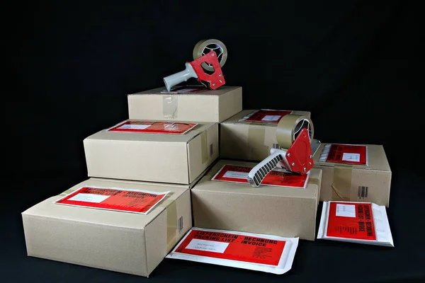Servicio Paquetes Entrega Paquetes Envío Paquetes Correo Paquete —  Fotos de Stock