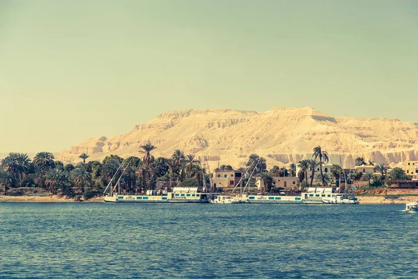 Paisaje Acuático Nilo Cerca Luxor Egipto —  Fotos de Stock